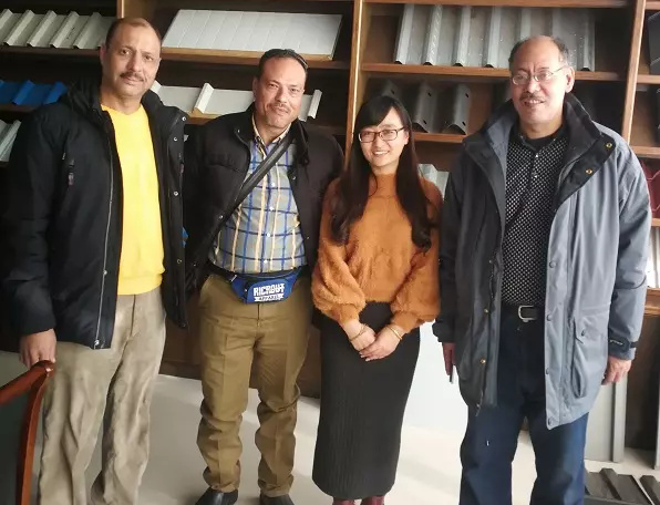 Customers From Egypt Visited For Automatic CZ Purlin Roll Forming Machines On December 13.2019