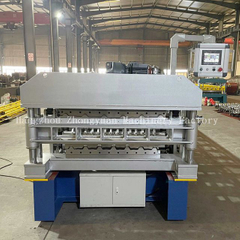 1000&900 double layer roofing roll forming machine with electric cutting