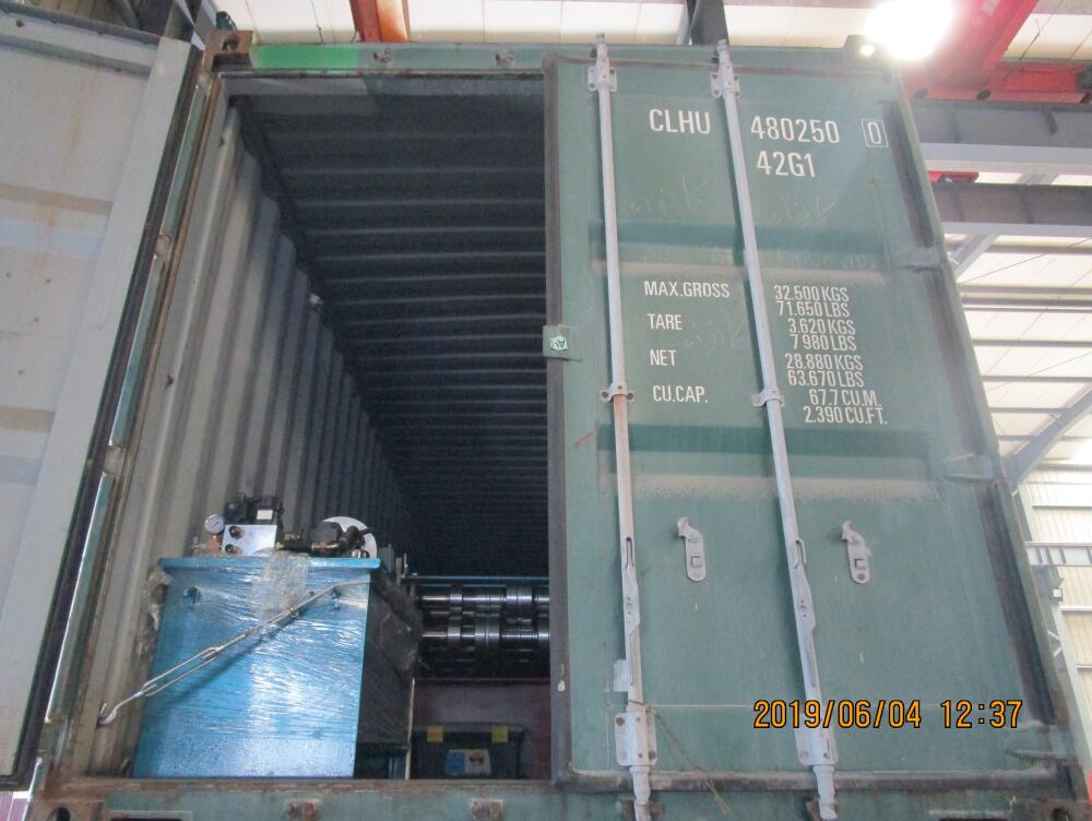 Two containers of delivery of metal deck roll forming machine on June 04,2019