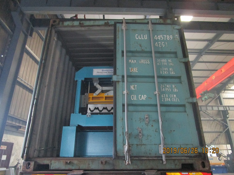 Delivery of floor deck roll forming machine on June 26,2019