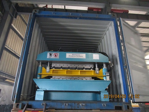 Two containers for double layer roll forming machines delivery on April 03,2019